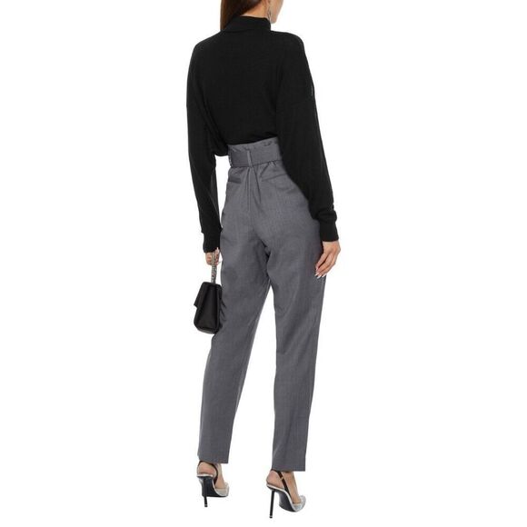 IRO Bettina Belted Wool Tapered Pants FR38 Gray - Picture 6 of 13